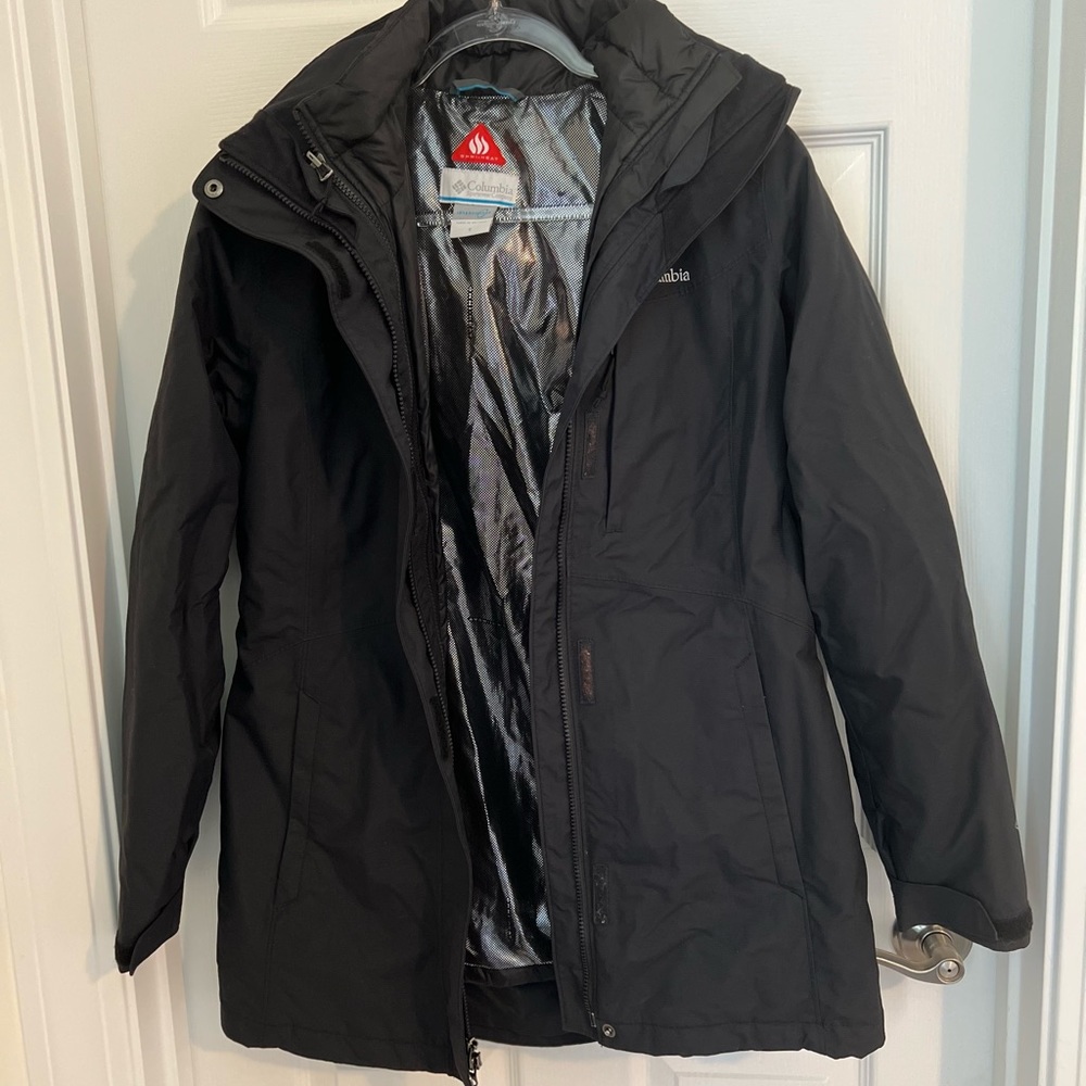 Columbia Omni-heat jacket 3 in 1, black in small size in good condition